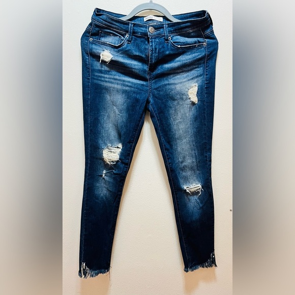 Mudd Blue Skinny Jeans with Distressed Detailing - Picture 1 of 3